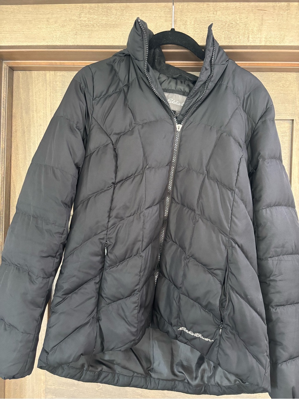 Eddie Bauer Black Quilted Women’s Warm Puffer Coat